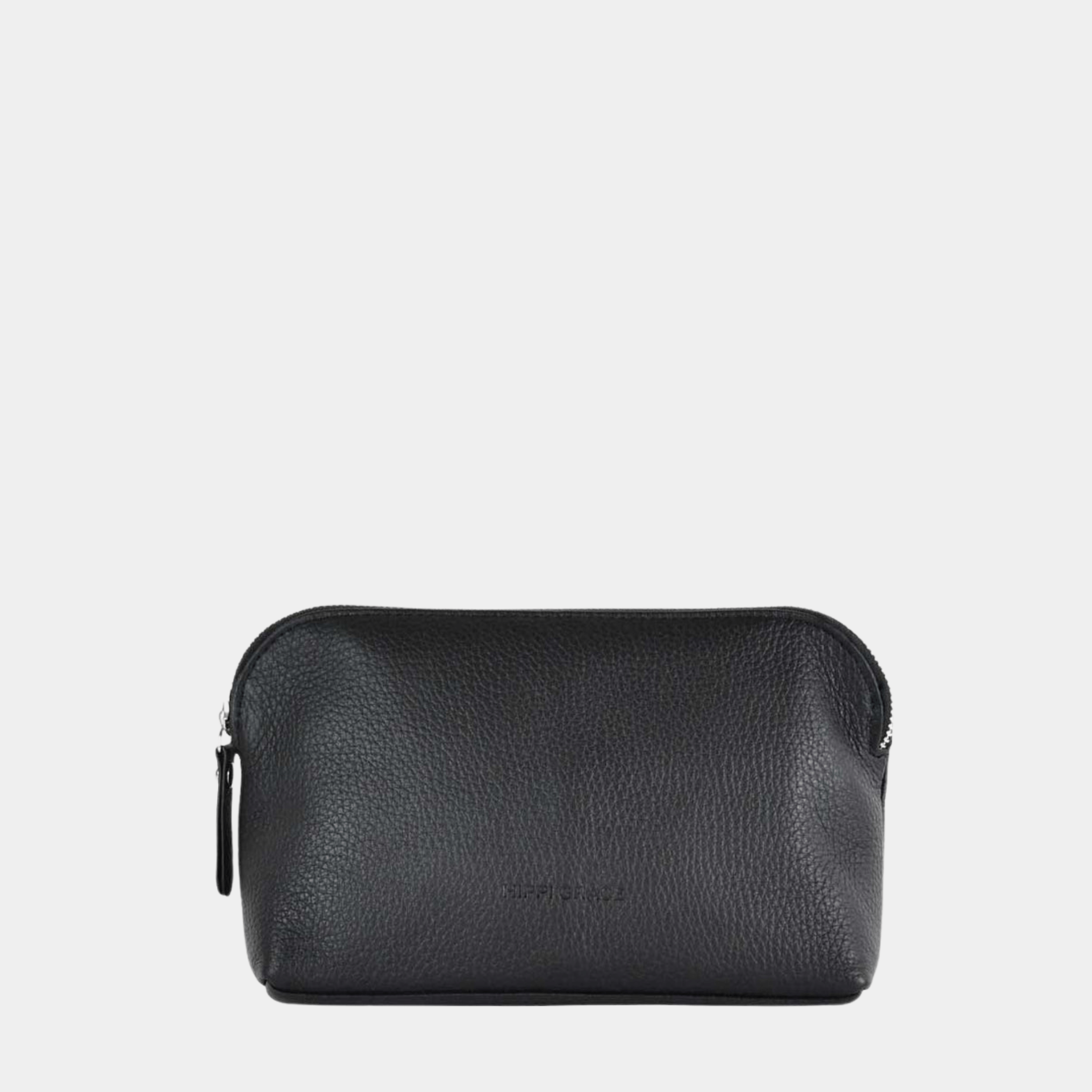 Kosmetikk bag, Klassisk Ku-skinn, glidelås-lukning. Hippi grace Kosmetikkbag i Klassisk sort i ekte skinn. Norsk Design. Svart sminkebag, sort sminkebag, svart sminkepung, sort sminkepung