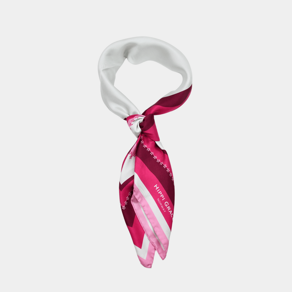 Silkeskjerf i rosa, 100% twill silke